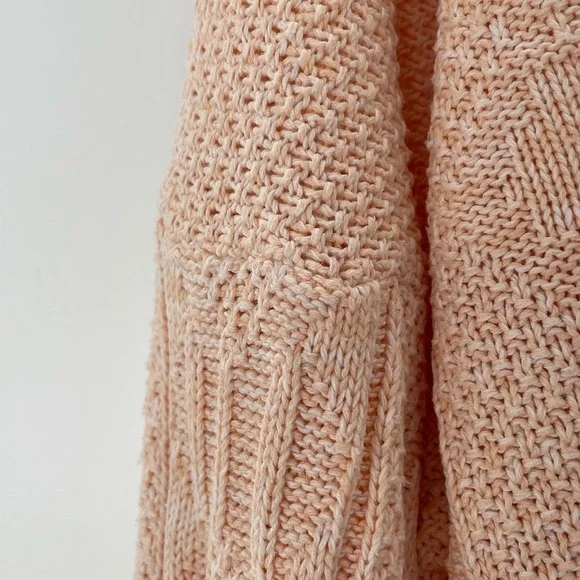 Mcgregor Women's Pink Textured Knit Vintage Crewneck Pullover Sweater Size XL - Picture 5 of 9